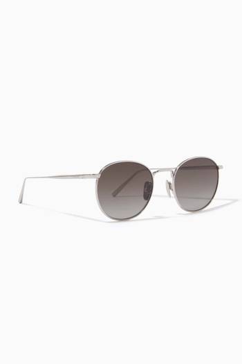 hover state of Round Sunglasses in Stainless Steel