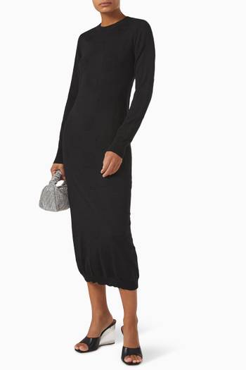 hover state of Allover Teddy Bear Dress in Wool