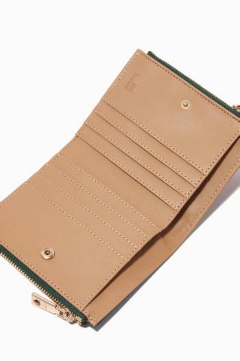 hover state of Love Lock Card Wallet in Croc-embossed Faux Leather