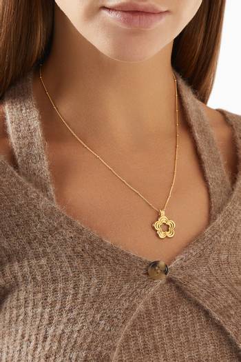 hover state of Good Vibes Pendant Necklace in 18kt Gold-plated Vermeil