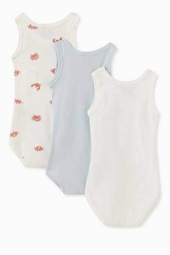 hover state of 3-Pack Bodysuits in Cotton