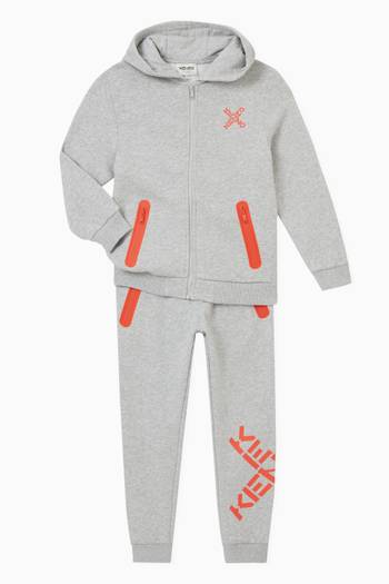 hover state of Logo Print Sweatpants in Cotton Fleece