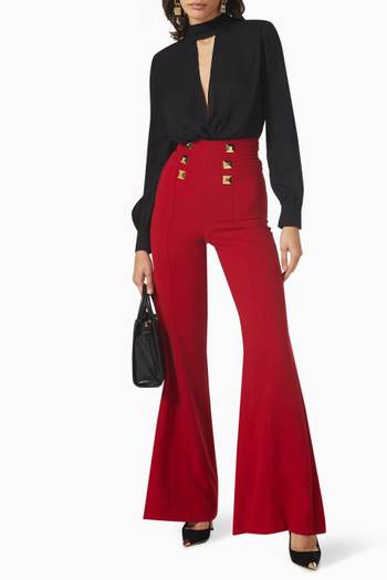 hover state of Studded Palazzo Pants in Crêpe