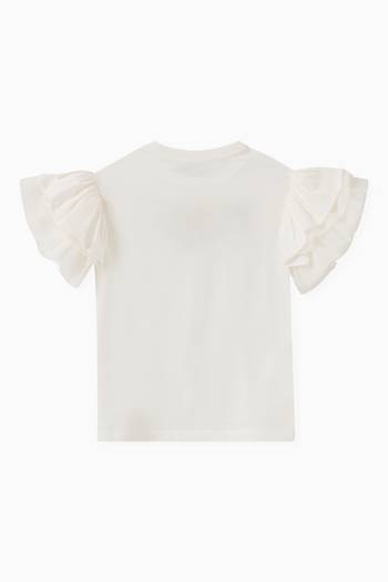 hover state of Ruffled Logo Top in Cotton