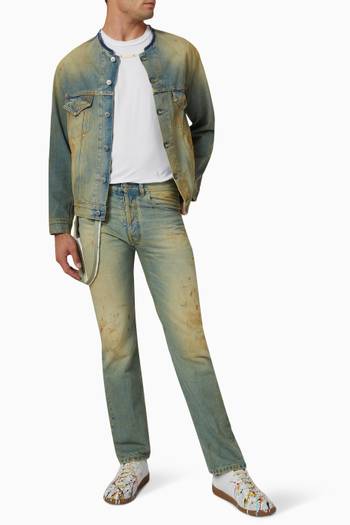 hover state of Dirty Wash Straight-leg Jeans in Denim