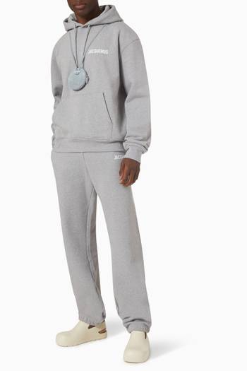 hover state of Logo-print Mid-rise Sweatpants in Cotton