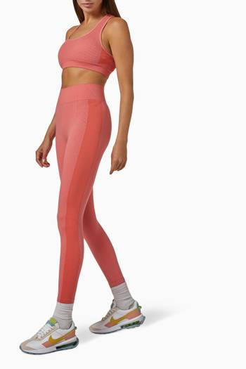 hover state of Seamless 7/8 Leggings in Ribbed Cotton-blend