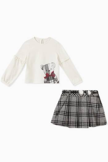 hover state of Teddy Top & Skirt Set in Cotton