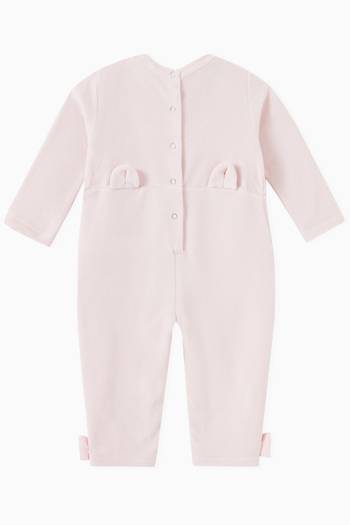 hover state of Logo Teddy Bear Romper in Cotton