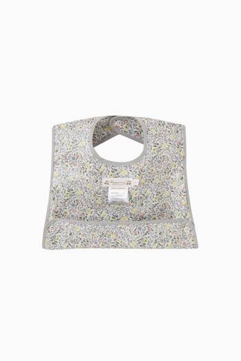 hover state of Floral Print Bib in Coated Cotton