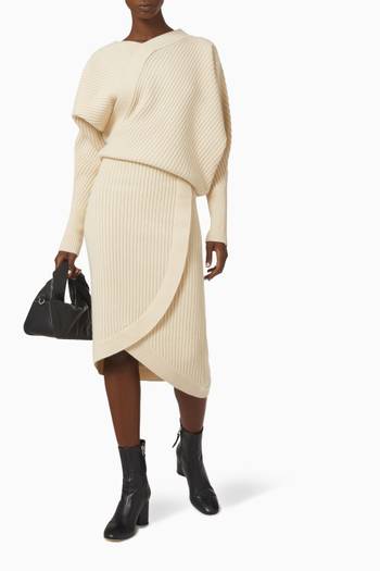 hover state of Unbalance Asymmetrical Sweater in Wool-blend