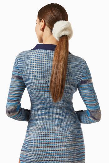 hover state of Le Chouchou Neve Scrunchie in Fabric Hair-knit