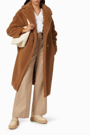 hover state of Teddy Bear Icon Coat in Wool Blend