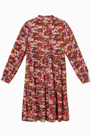 hover state of Floral Print Dress in Viscose