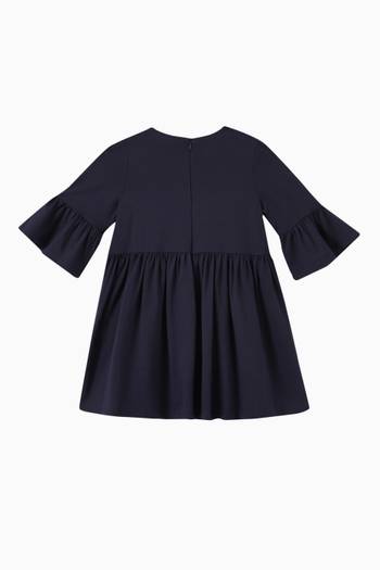 hover state of Ruffles Bow Dress in Cotton-blend Jersey