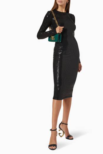 hover state of Sequin Midi Dress in Jersey