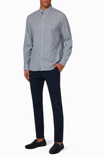 hover state of Micro Print Button-down Shirt in Stretch Cotton