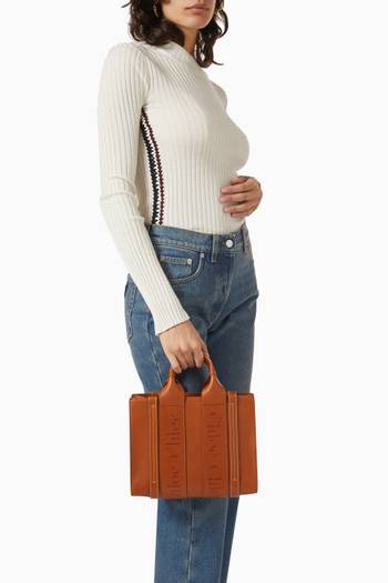 hover state of Small Woody Tote Bag in Leather
