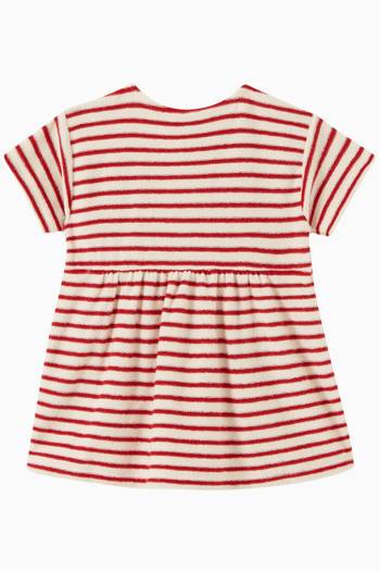hover state of Striped Dress in Organic Cotton