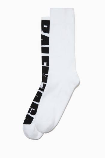 hover state of Logo Socks in Cotton Knit
