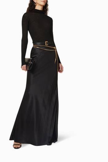 hover state of Maxi Skirt in Washed Satin