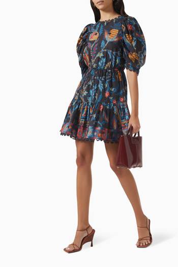 hover state of Sunset Tapestry Mini Dress in Cotton