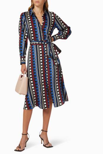 hover state of Menage Print Dress in Twill