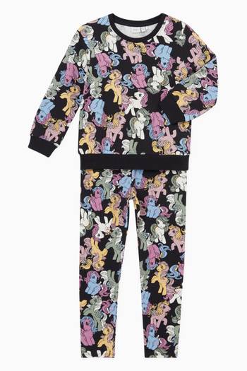 hover state of My Little Pony Print Sweatpants in Cotton
