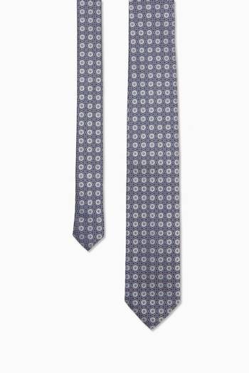 hover state of Medallion Tie in Silk Jacquard