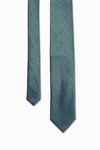 hover state of Geometric Tie in Silk Jacquard