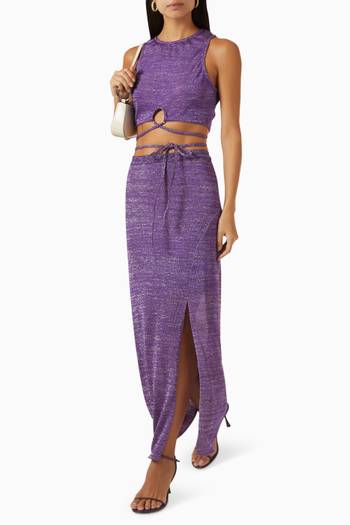 hover state of Sigma Side Split Maxi Skirt in Viscose
