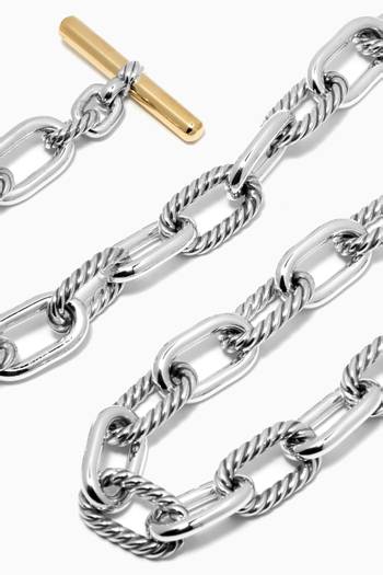 hover state of DY Madison® Toggle Chain Necklace in 18kt Yellow Gold & Sterling Silver
