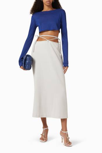 hover state of Terry Midi Skirt