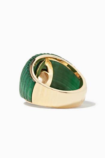 hover state of Maxi Berlingot Ring in 9kt Yellow Gold