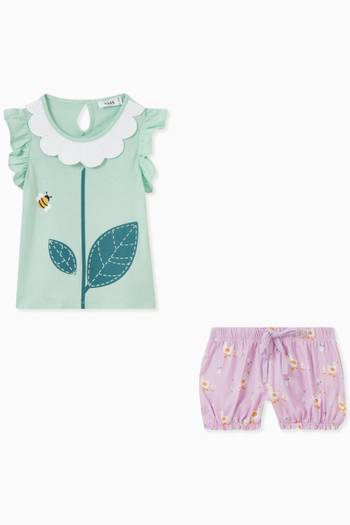hover state of Daisy Top & Bloomers Set