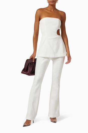 hover state of Cecilia Bandeau Jumpsuit in Bonded-crepe