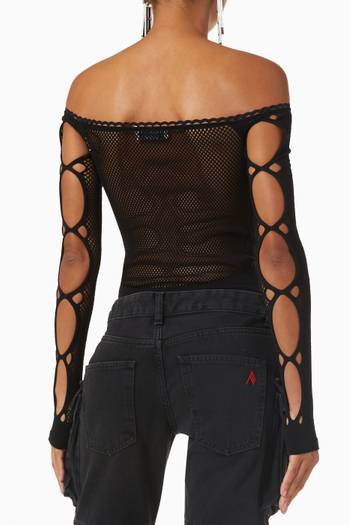 hover state of Kim Body Top in Jersey Mesh