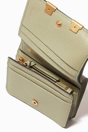 hover state of Small Marcie Wallet in Grained Calfskin Leather