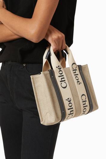 hover state of Small Woody Tote Bag in Canvas