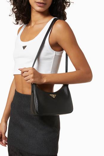 hover state of Mini Shoulder Bag in Saffiano Leather