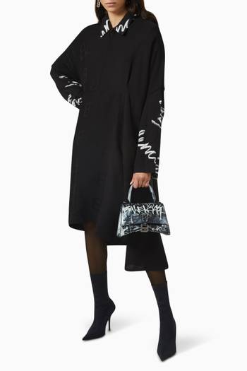 hover state of BB Monogram Oversized Dress in Crepe