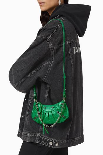 hover state of Mini Le Cagole Shoulder Bag in Leather