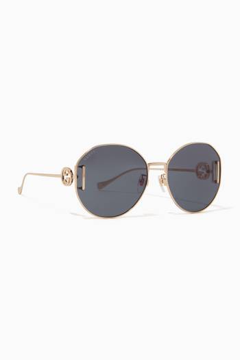 hover state of Round Sunglasses in Metal