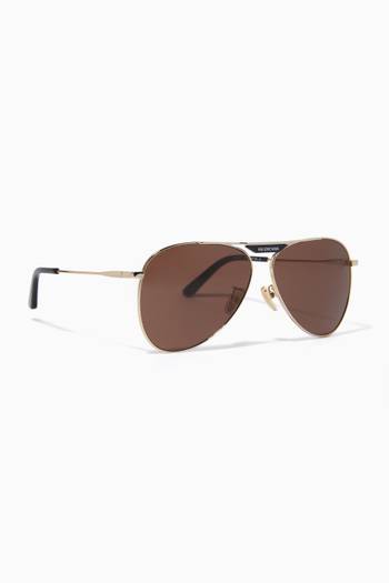hover state of Aviator Sunglasses in Metal