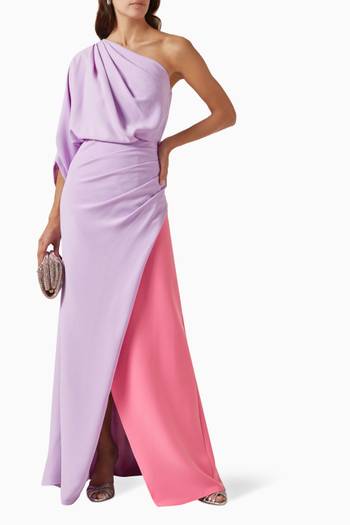 hover state of One-shoulder Gown in Crepe