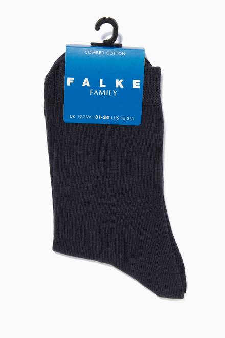 hover state of Navy Family Kids Socks