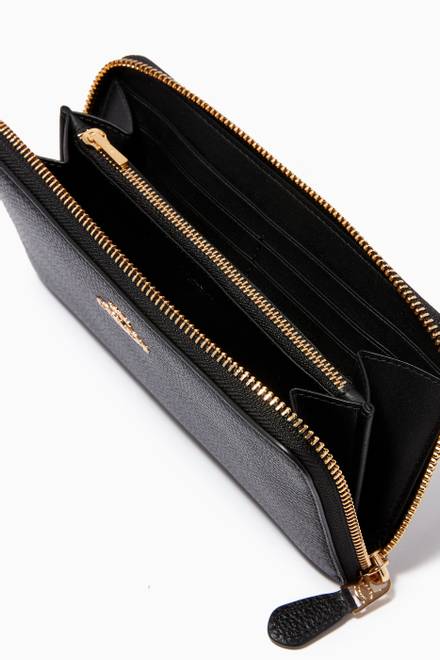 hover state of Accordion Zip Wallet in Pebbled Leather 