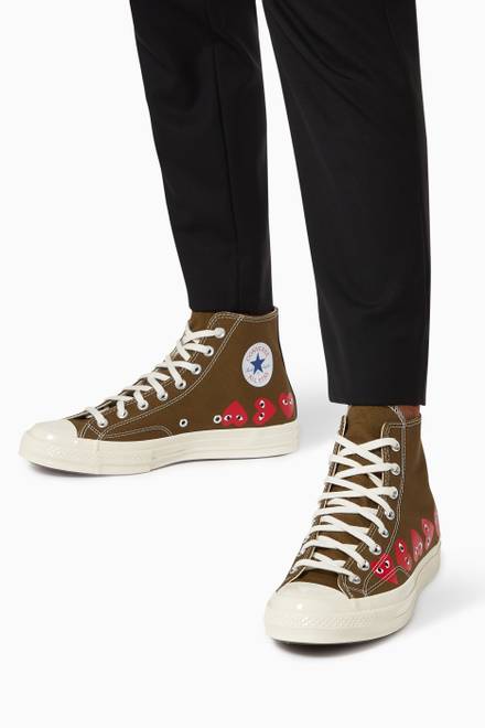 hover state of x Converse Chuck 70 High Top Sneakers in Canvas