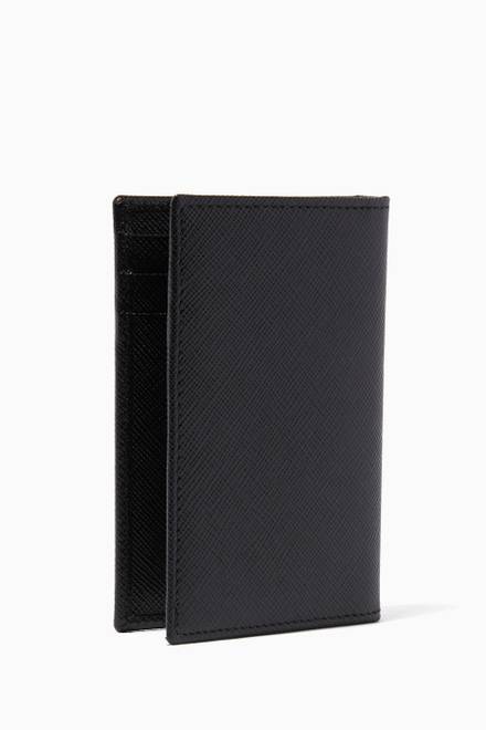 hover state of Saffiano Leather Logo Travel Wallet   