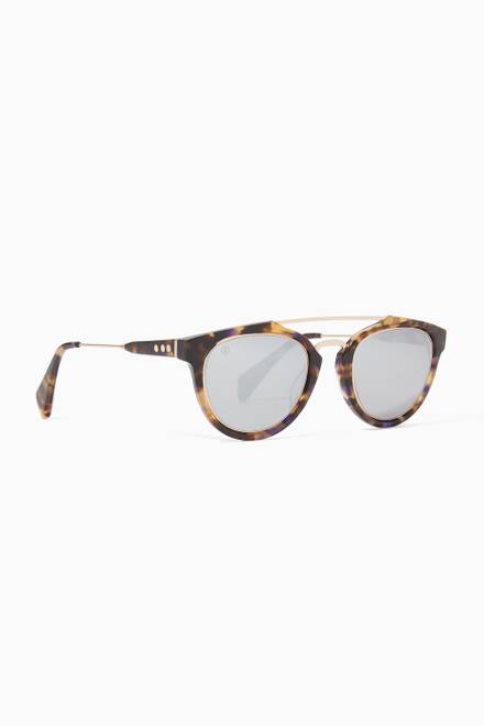 hover state of Rollright C2 Havana Mirrored Sunglasses 